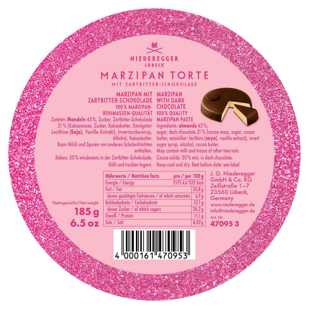Produktabbildung Niederegger Marzipan-Torte Glamour, tiefgekühlt