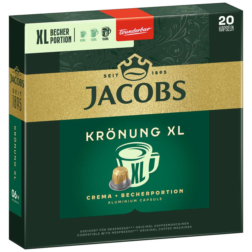 Produktabbildung Jacobs Krönung Kaffee Kapseln Crema XL