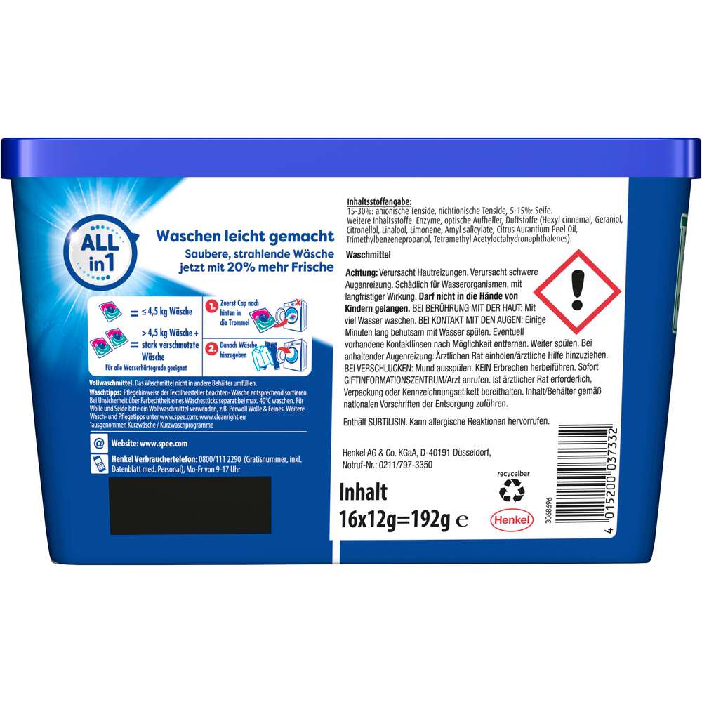 Produktabbildung Spee Universal-Waschmittel Caps