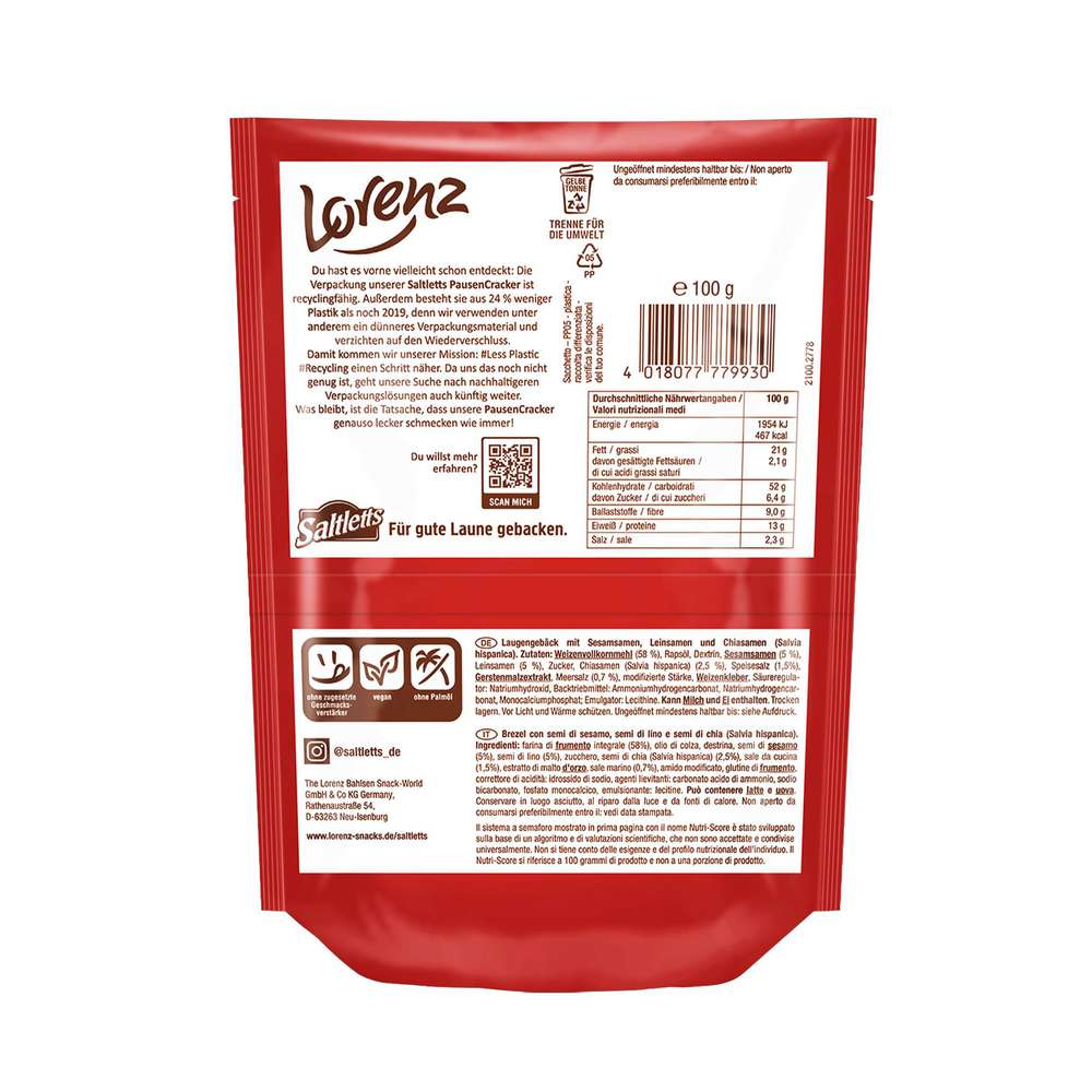 Produktabbildung Saltletts Pausen Cracker