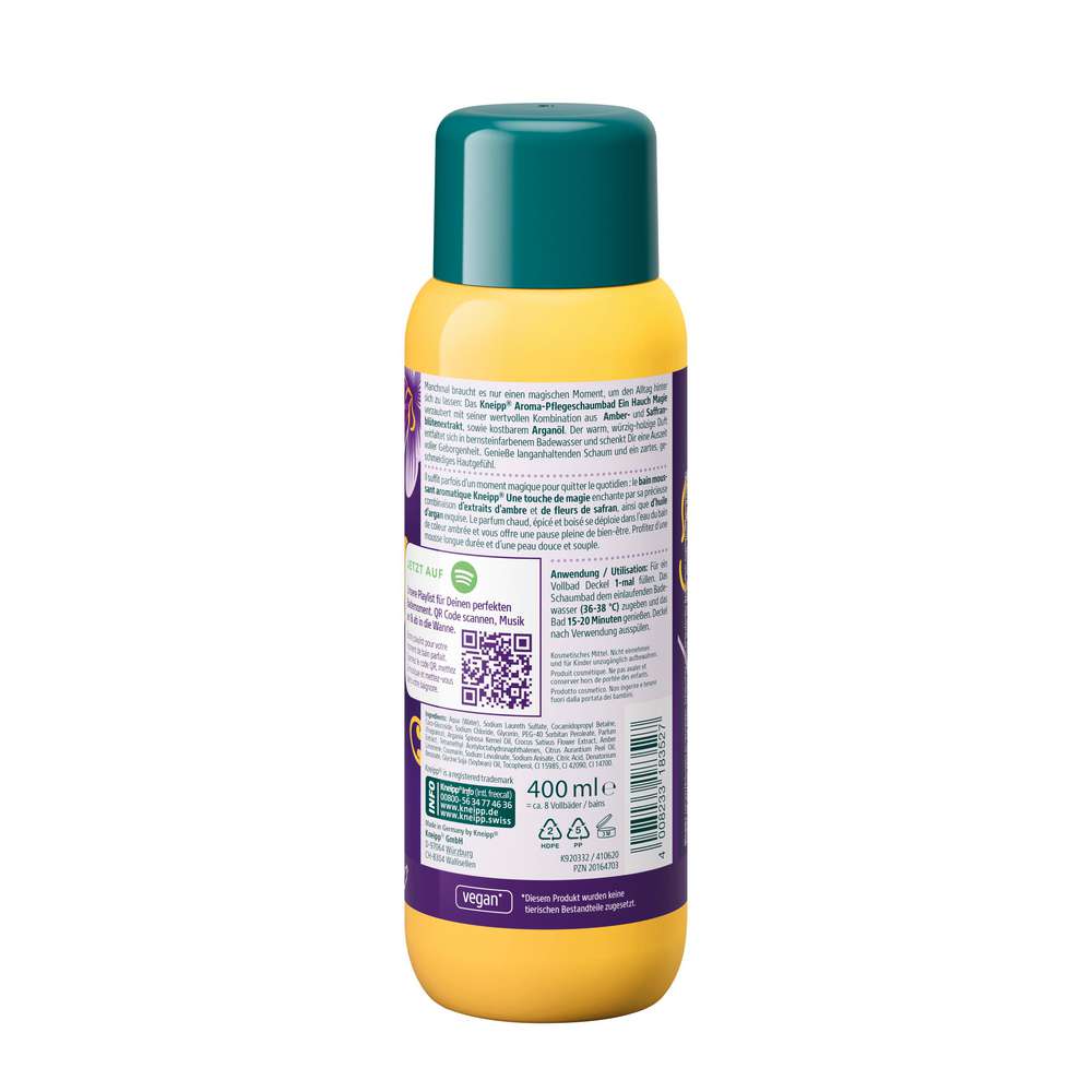 Produktabbildung Kneipp Aroma-Schaumbad Ein Hauch Magie, Amber/Safranblüte/Arganöl
