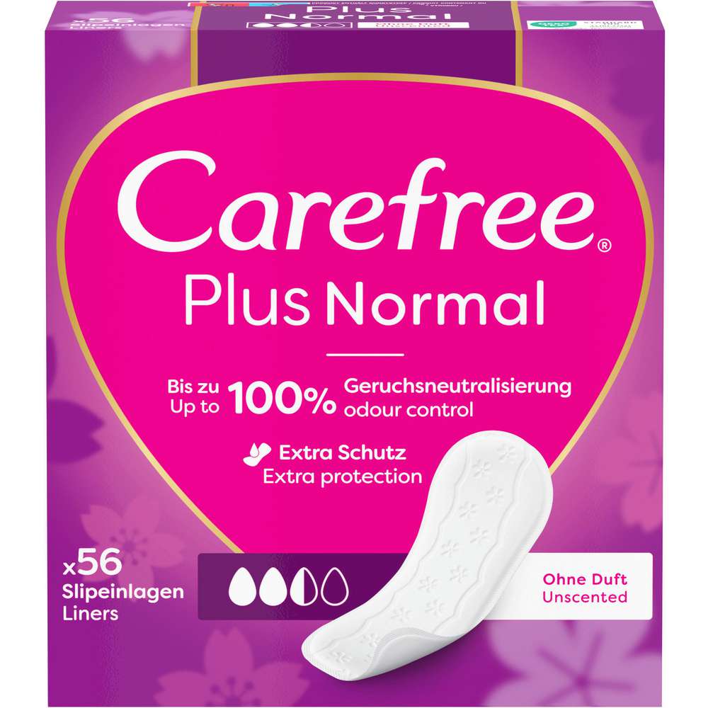Produktabbildung Carefree Slipeinlagen Plus Normal, leichter Duft, 56er