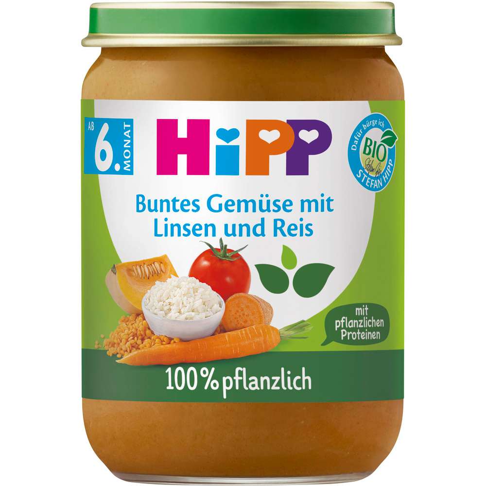 Produktabbildung Hipp Babynahrung Menü, Gemüse/Linsen/Reis