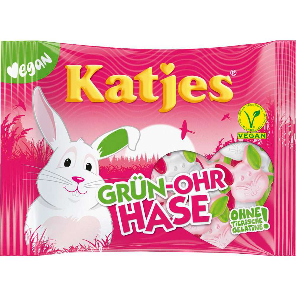 Produktabbildung Katjes Fruchtgummi Grün-Ohr Hase, Vegan