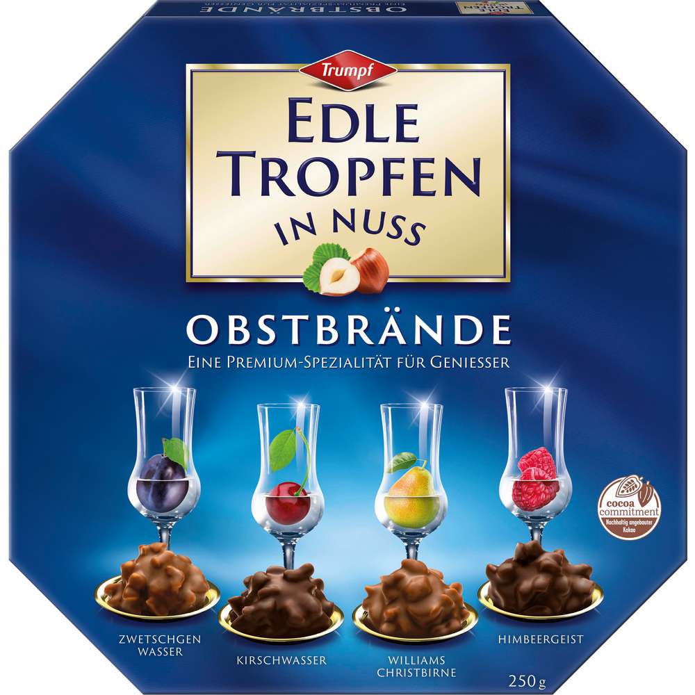 Produktabbildung Trumpf Pralinen Edle Tropfen in Nuss: Obstbrand