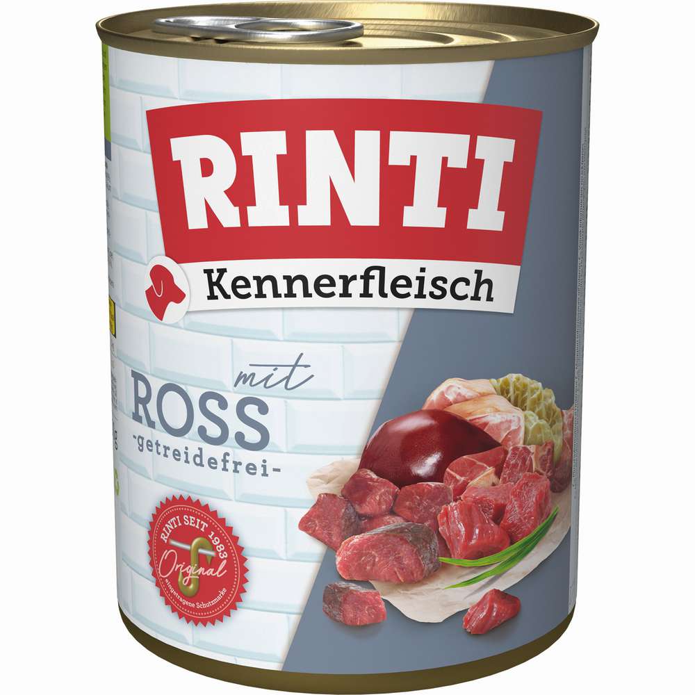 Produktabbildung Rinti Hundefutter Kennerfleisch, mit Ross
