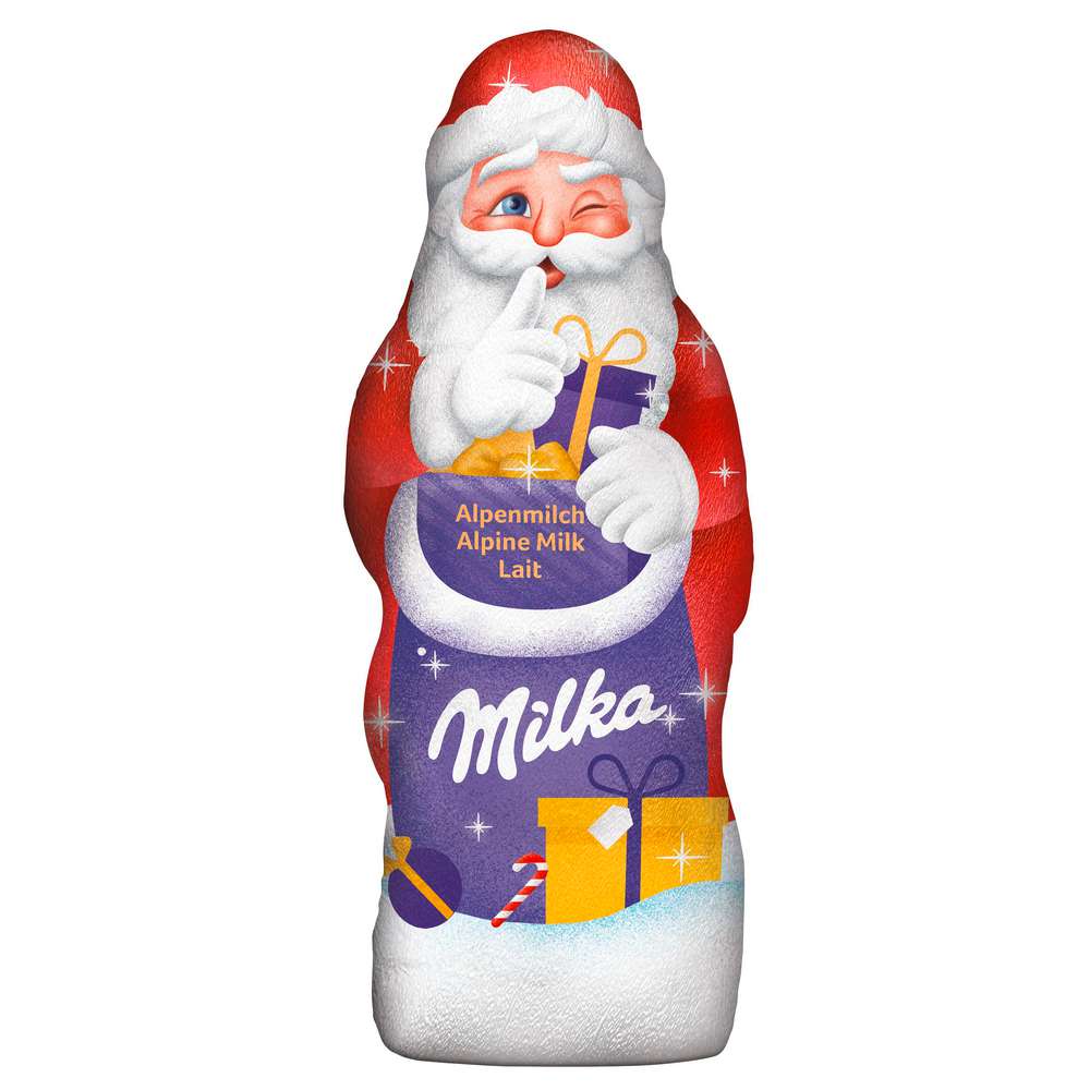 Produktabbildung Milka Schokoladen-Weihnachtsmann, Alpenmilch