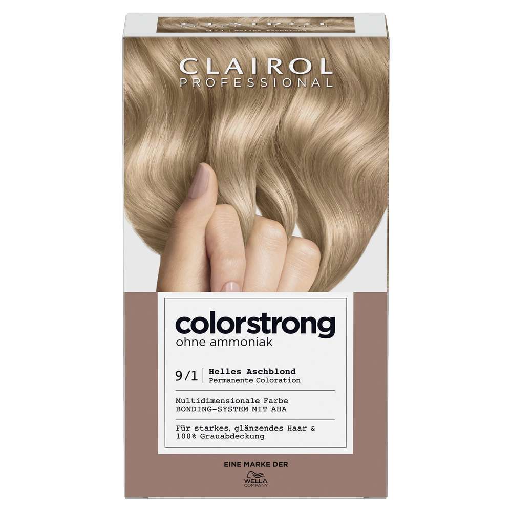 Produktabbildung Clairol Haarfarbe Colorstrong ohne Ammoniak, 9/1 Helles Aschblond