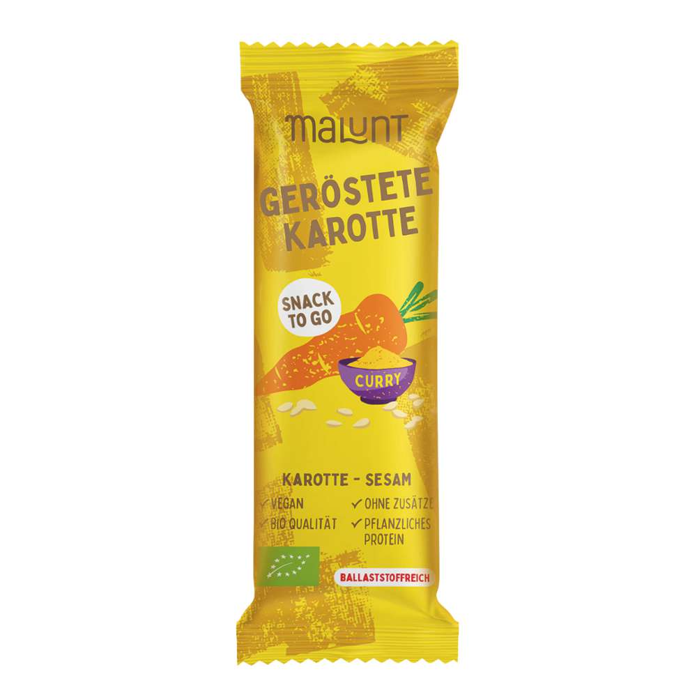 Produktabbildung malunt Bio Gemüse-Riegel, Karotte