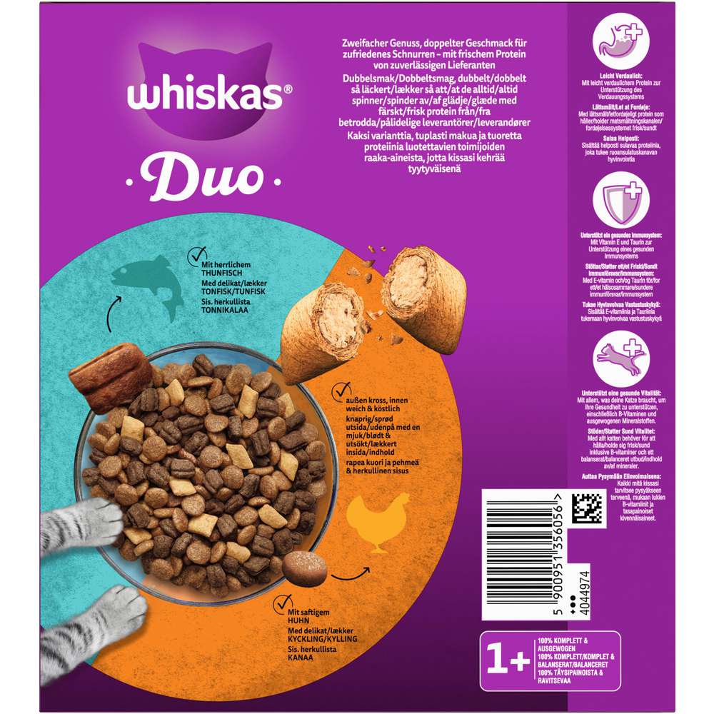 Produktabbildung Whiskas Katzen-Trockenfutter Duo, Surf & Turf