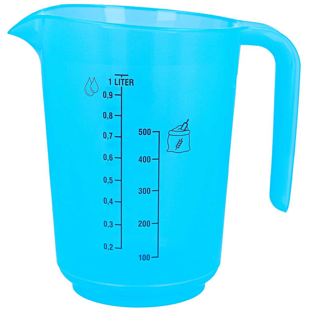 Produktabbildung Schum Messbecher 1L transparent, farbig sortiert