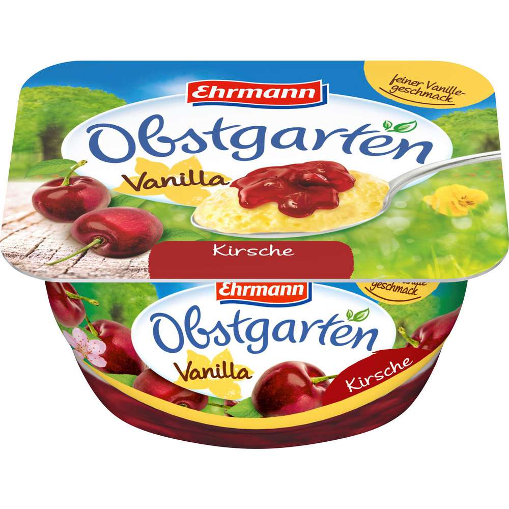 Produktabbildung Ehrmann Obstgarten Fruchtquark, Vanille-Kirsche