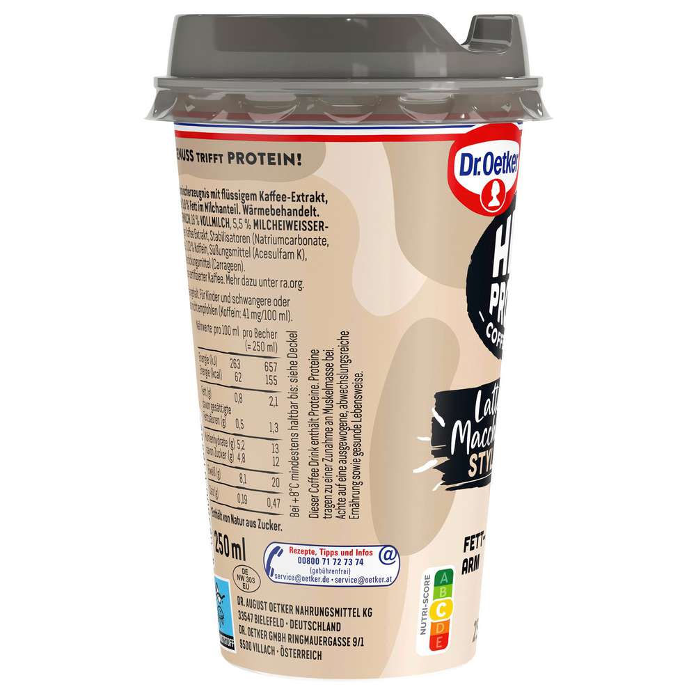 Produktabbildung Dr. Oetker Coffee High Protein, Latte Macchiato