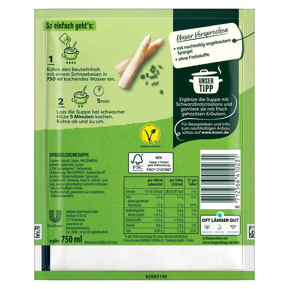 Produktabbildung Knorr Suppenliebe Spargel Cremesuppe