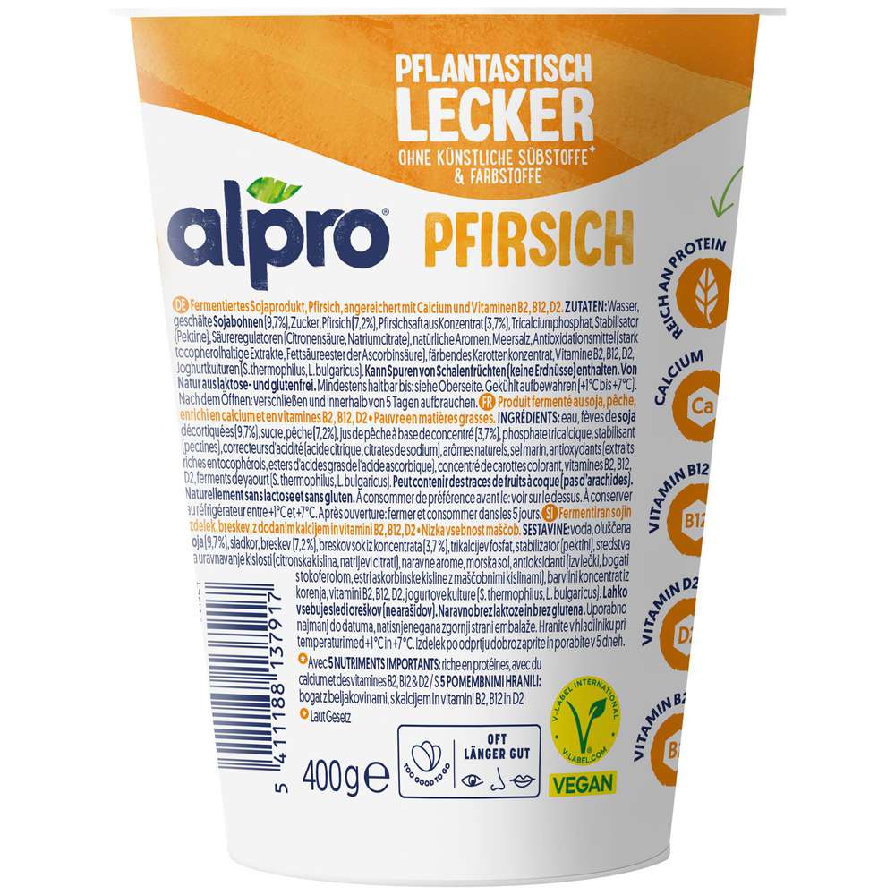 Produktabbildung Alpro Soya-Joghurtalternative, Pfirsich