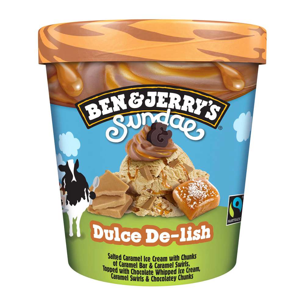 Produktabbildung Ben & Jerry's Eis, Sundaes Dulce De-lish, Salted Caramel