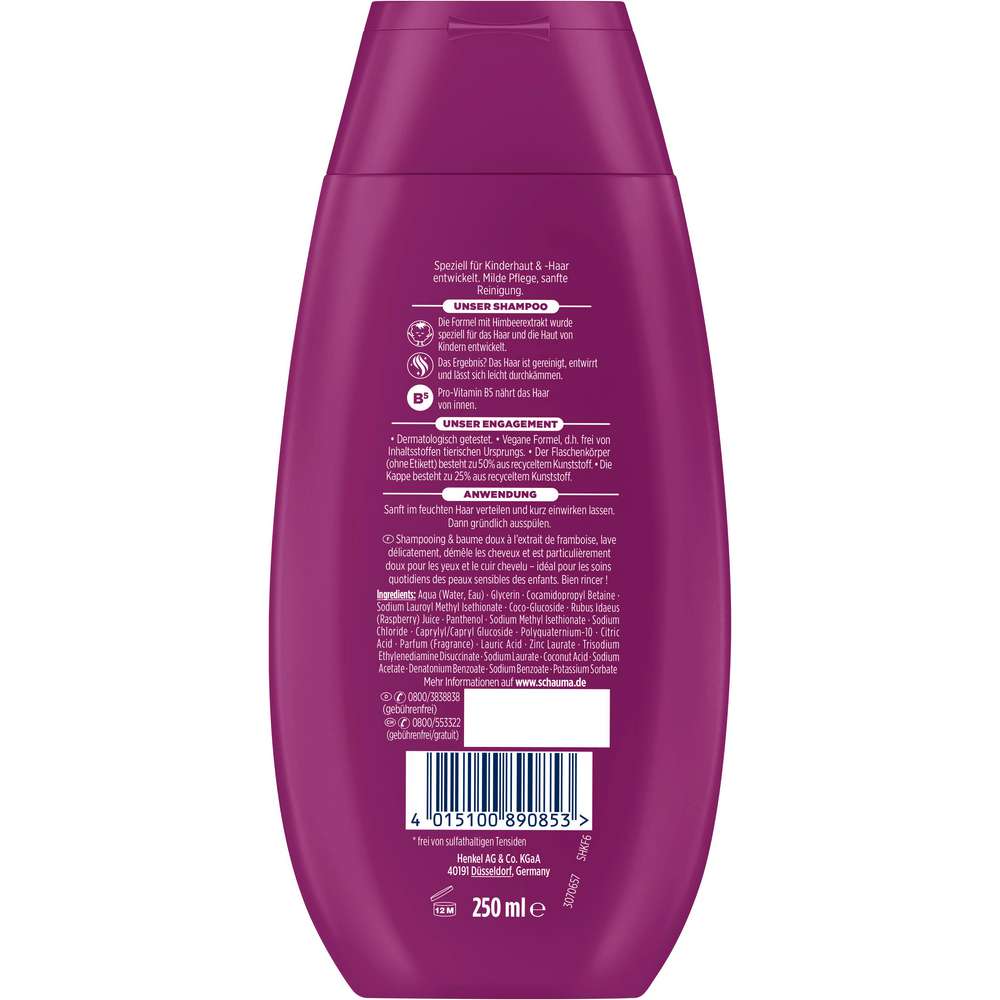 Produktabbildung Schauma Shampoo & Balsam Kids, Himbeere