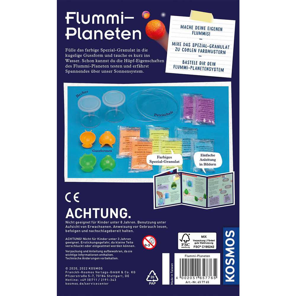 Produktabbildung Kosmos Experiment Flummi-Planeten