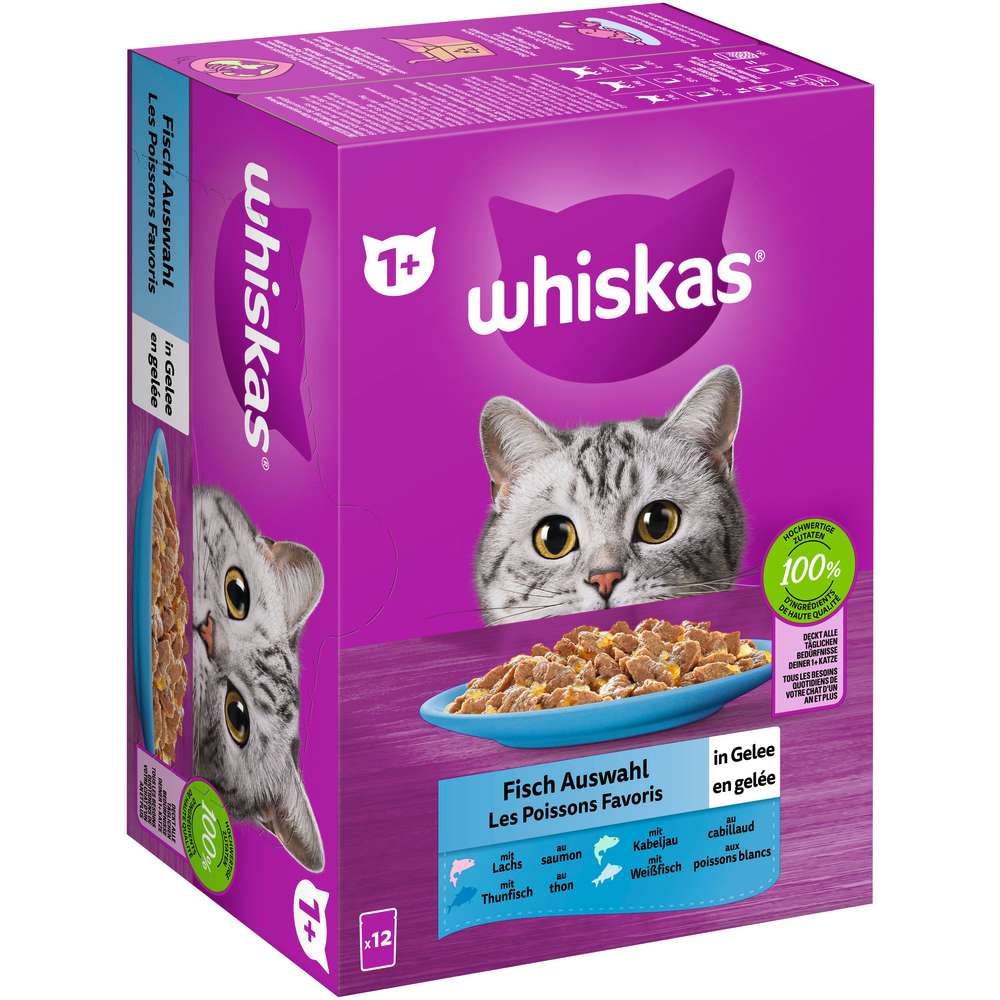 Produktabbildung Whiskas Katzen-Nassfutter, Fisch Auswahl