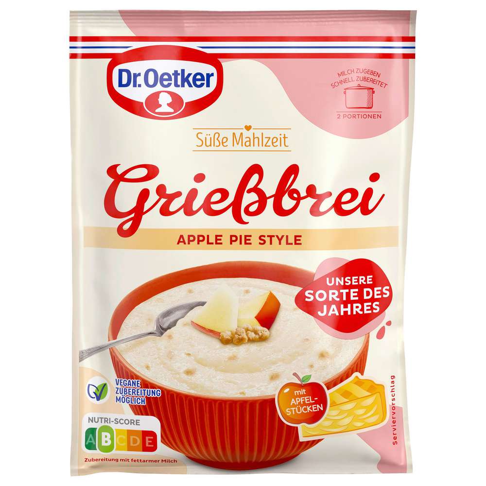 Produktabbildung Dr. Oetker Grießbrei Apple Pie Style