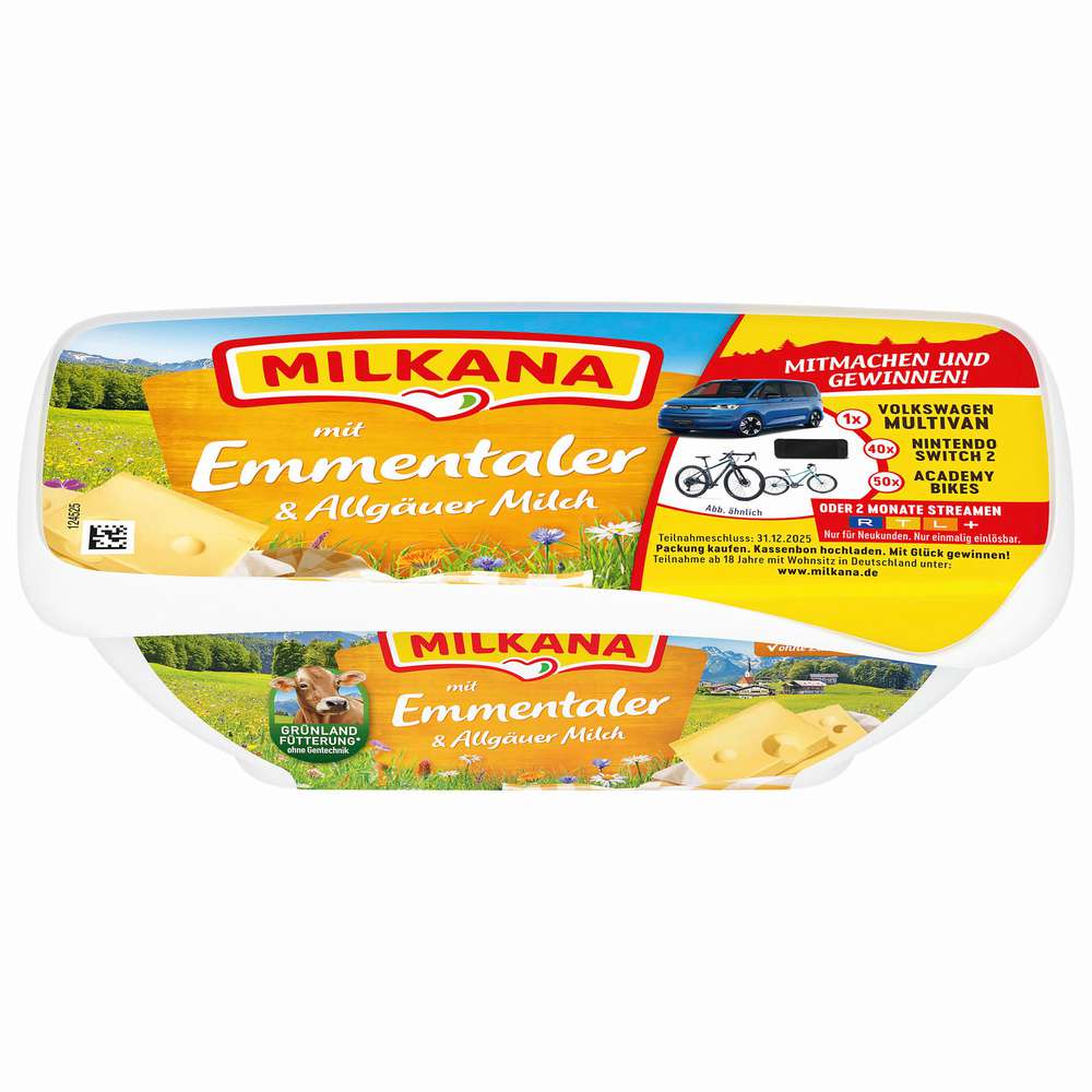 Produktabbildung Milkana Streichkäse Emmentaler