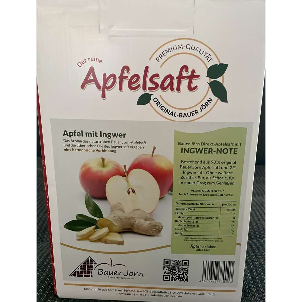 Produktabbildung Bauer Jörn Apfelsaft mit Ingwer-Note