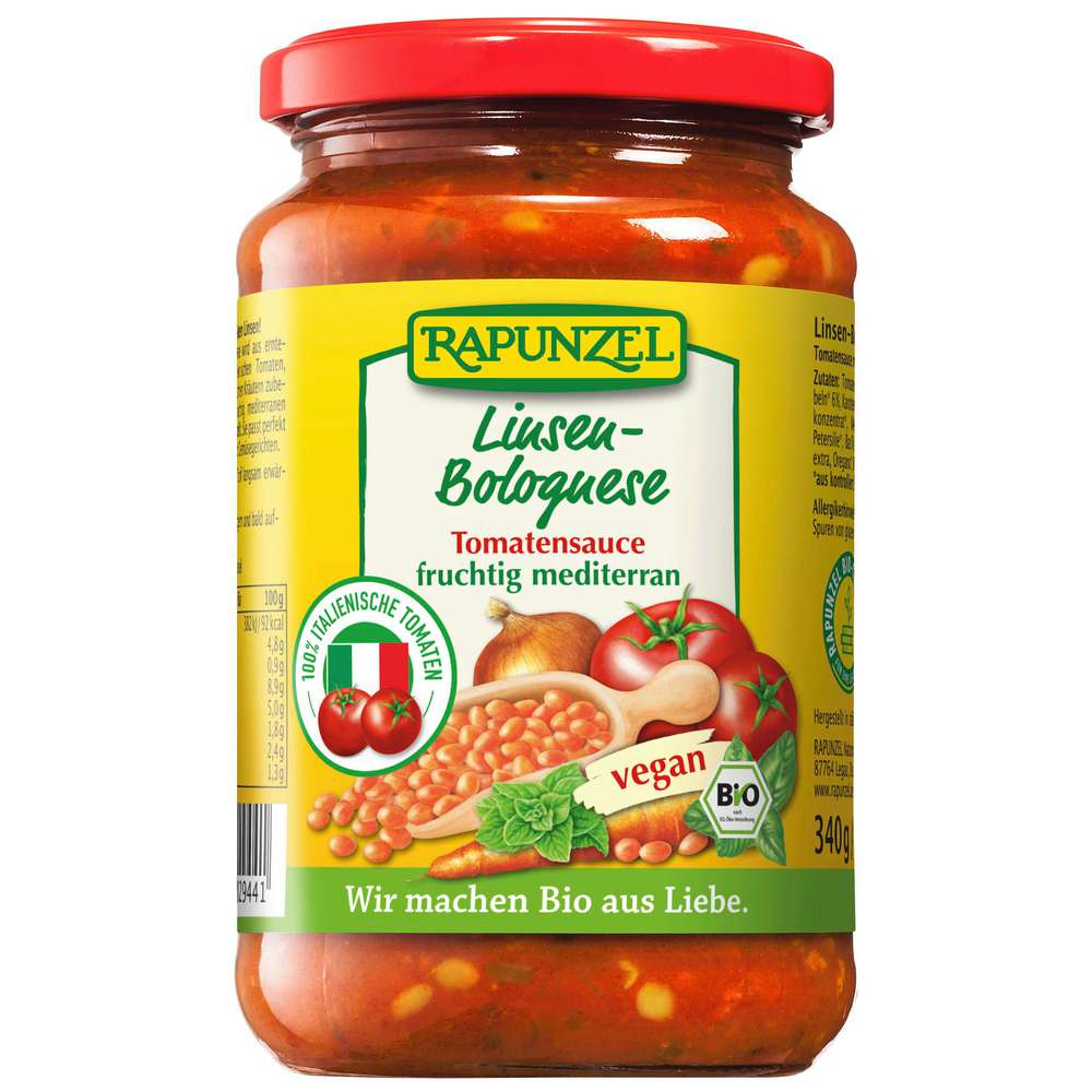 Produktabbildung Rapunzel Linsen-Bolognese Tomatensauce