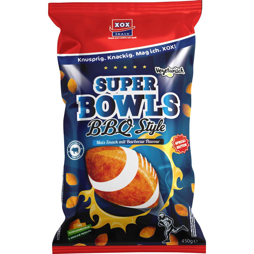 Produktabbildung XOX Super Bowls Maissnack BBQ Style