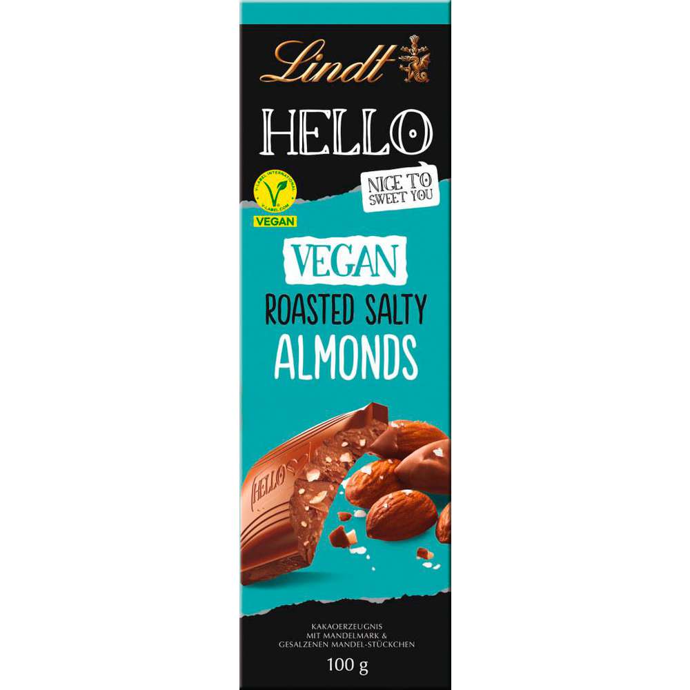 Produktabbildung Lindt Hello Tafelschokolade, Almonds, Vegan