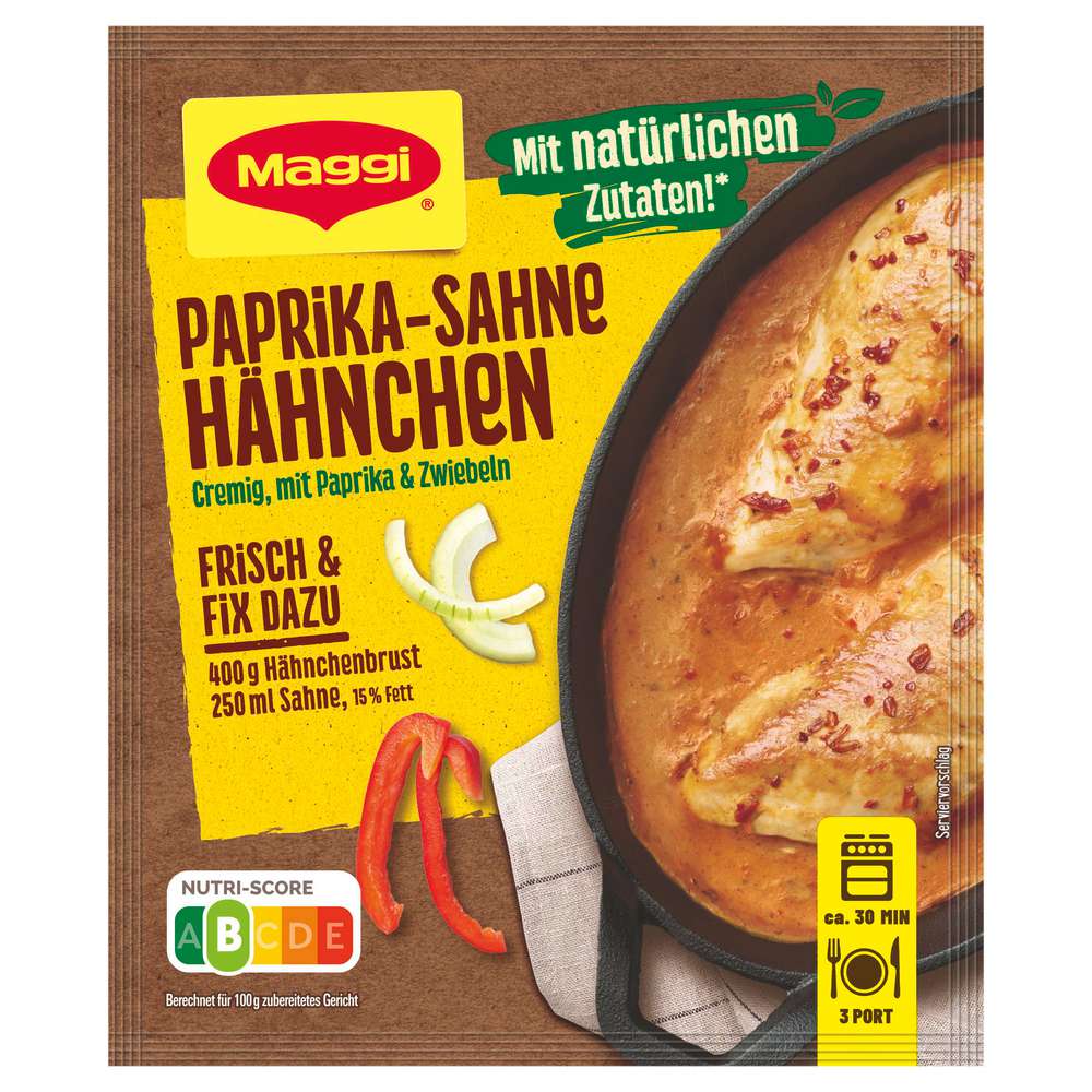 Produktabbildung Maggi Gewürzmischung, Paprika-Sahne Hähnchen