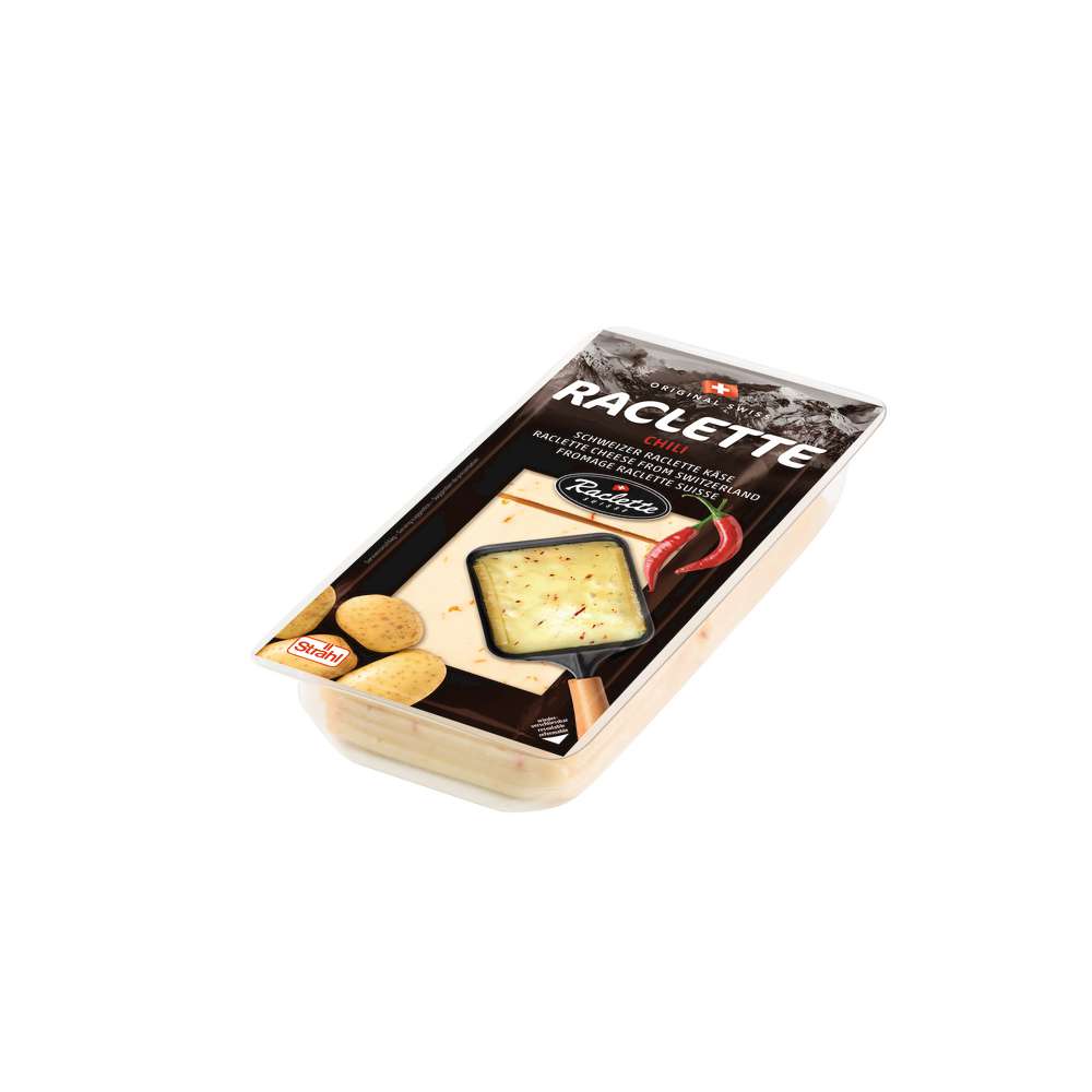 Produktabbildung Strähl Schweizer Raclette Käse, Chili