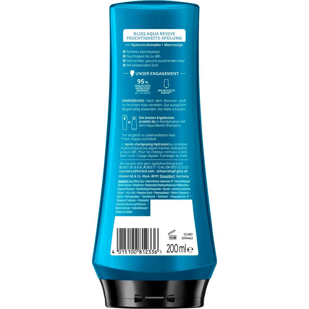 Produktabbildung Schwarzkopf Gliss Kur Haarspülung, Aqua Revive