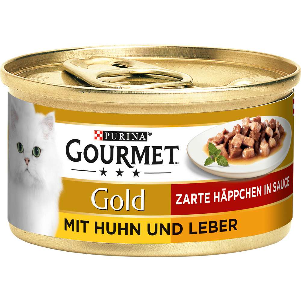 Produktabbildung Purina Katzen-Nassfutter Gourmet Gold, Zarte Häppchen, Huhn/Leber