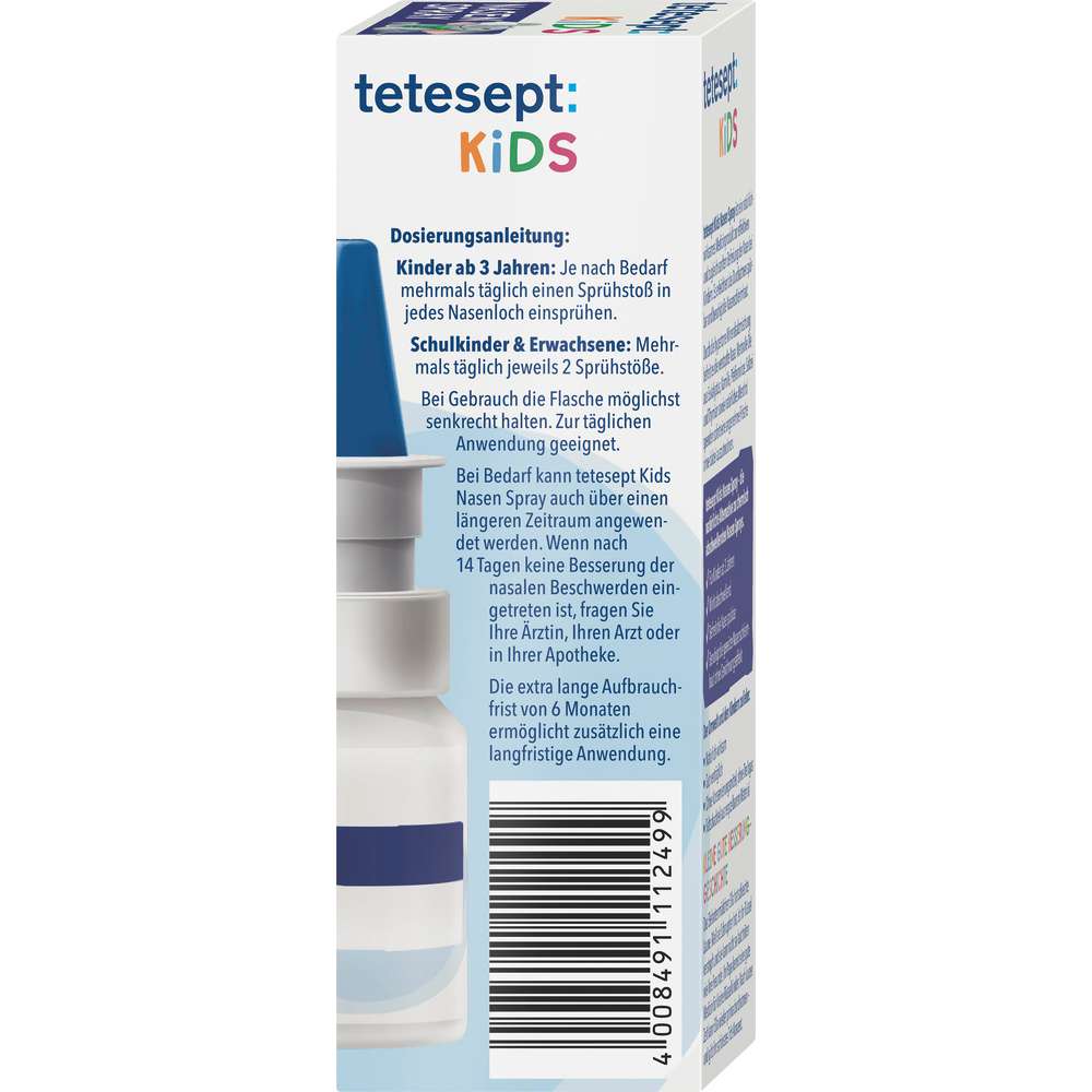 Produktabbildung tetesept Nasenspray Kids, Eukalyptusöl & Kamille