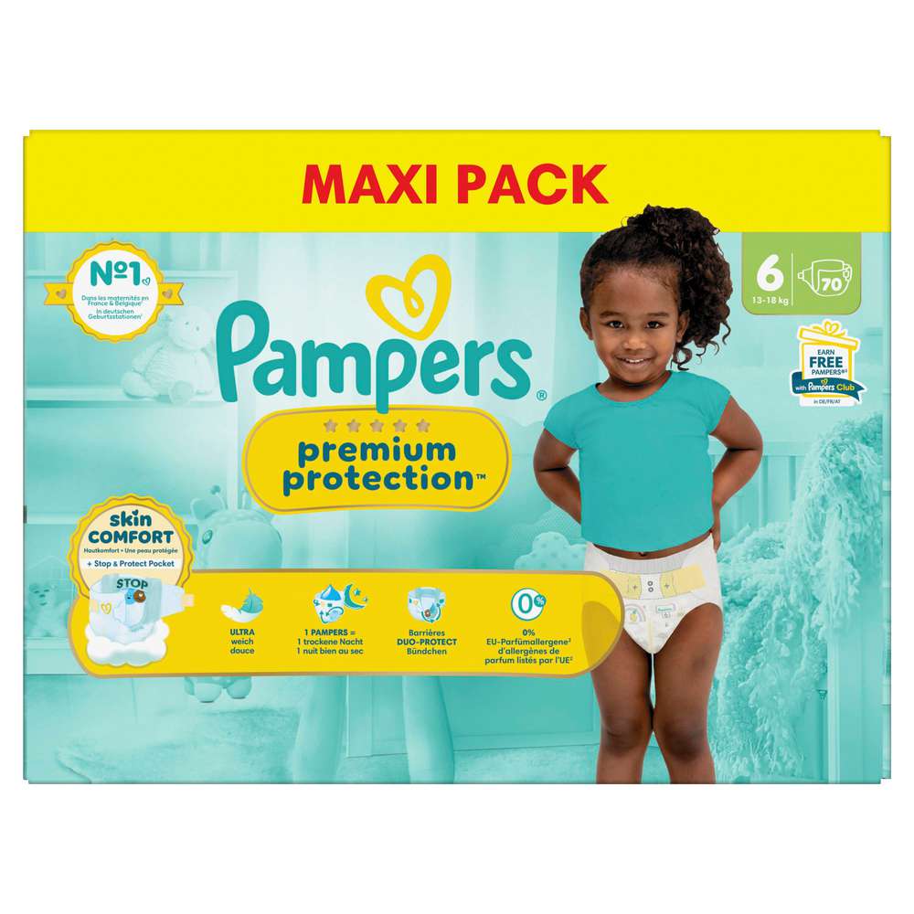 Produktabbildung Pampers Windeln Premium Protection Gr.6 Extra Large 13+ kg, Monatsbox