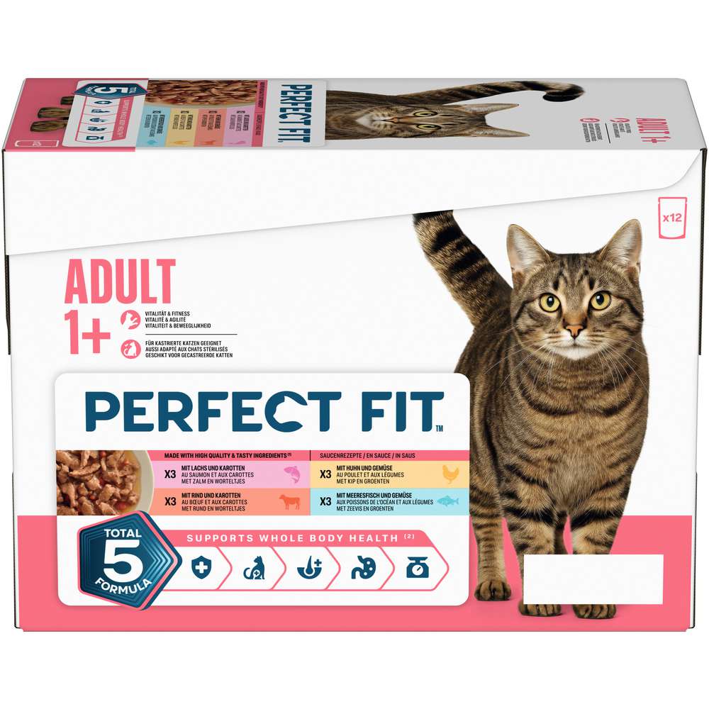 Produktabbildung Perfect Fit Katzen-Nassfutter Adult, Mix