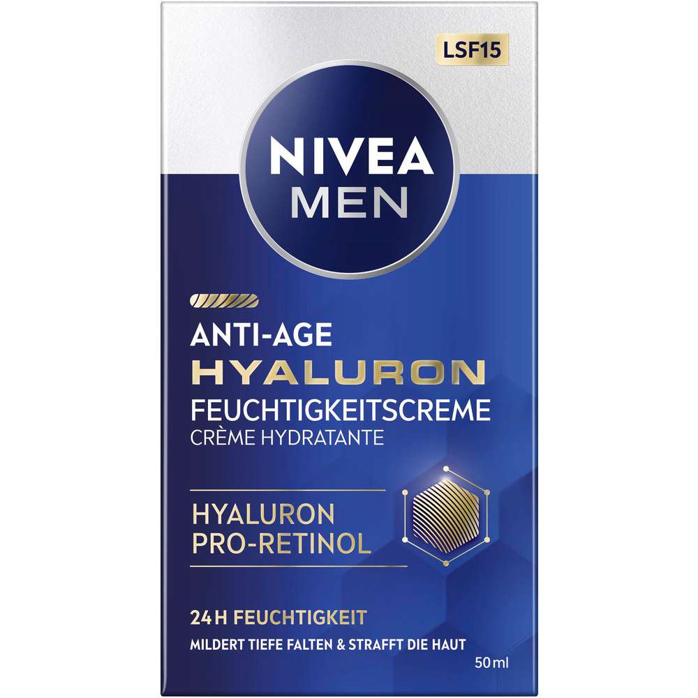 Produktabbildung Nivea Feuchtigkeitscreme Men, Anti Age Hyaluron