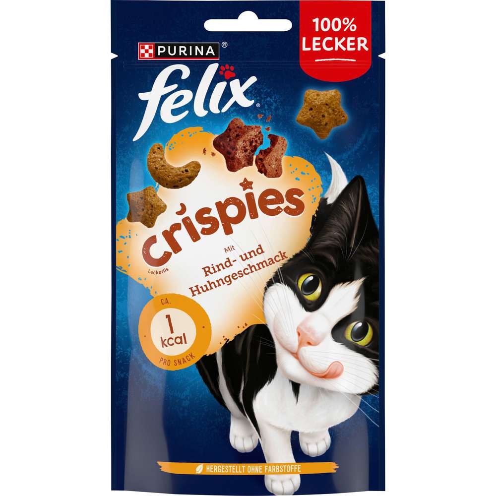 Produktabbildung Felix Katzen-Snack Crispies, Rind/Huhn