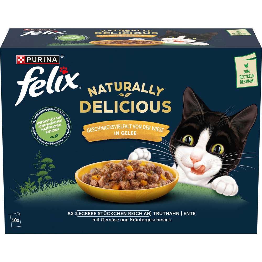 Produktabbildung Felix Katzen-Nassfutter, Truthahn-Ente-Gemüse