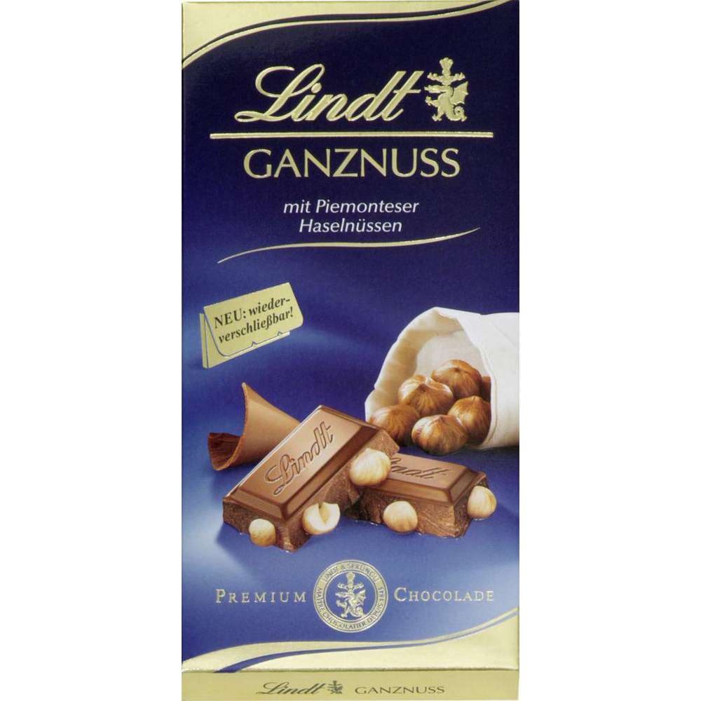 Produktabbildung Lindt Tafelschokolade Ganznuss, Haselnuss