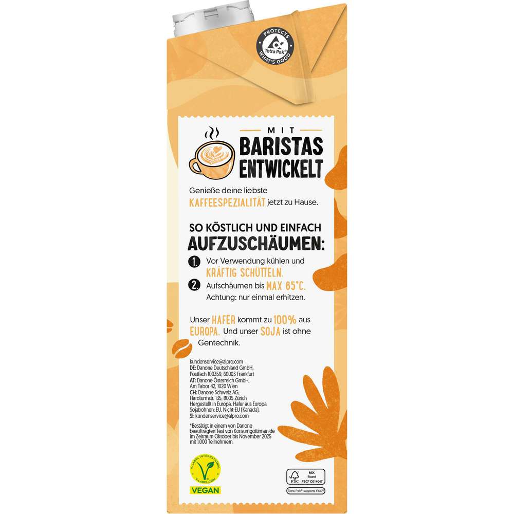 Produktabbildung Alpro Barista Haferdrink, Vanille