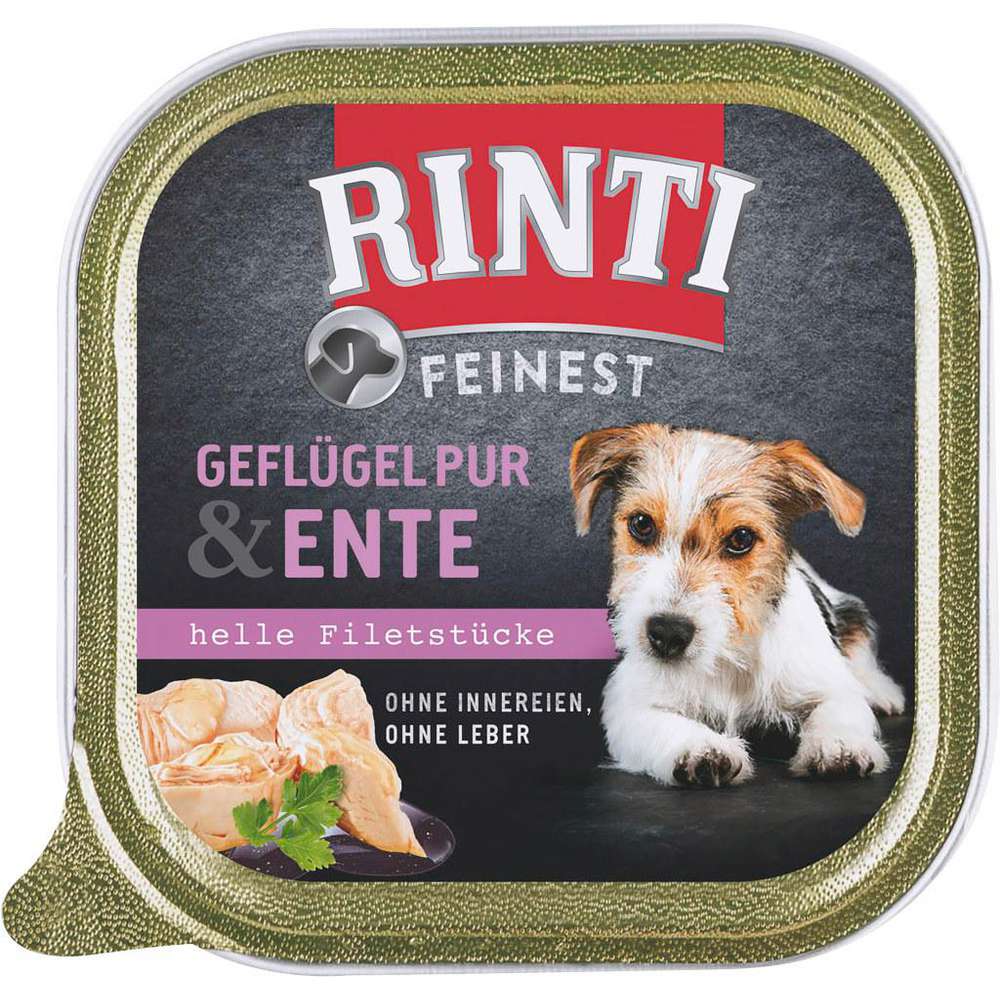 Produktabbildung Rinti Hunde-Nassfutter Feinest, Geflügel/Ente