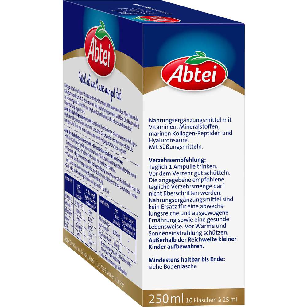 Produktabbildung Abtei Beauty Kollagen Intensiv 5000, Trinkampullen