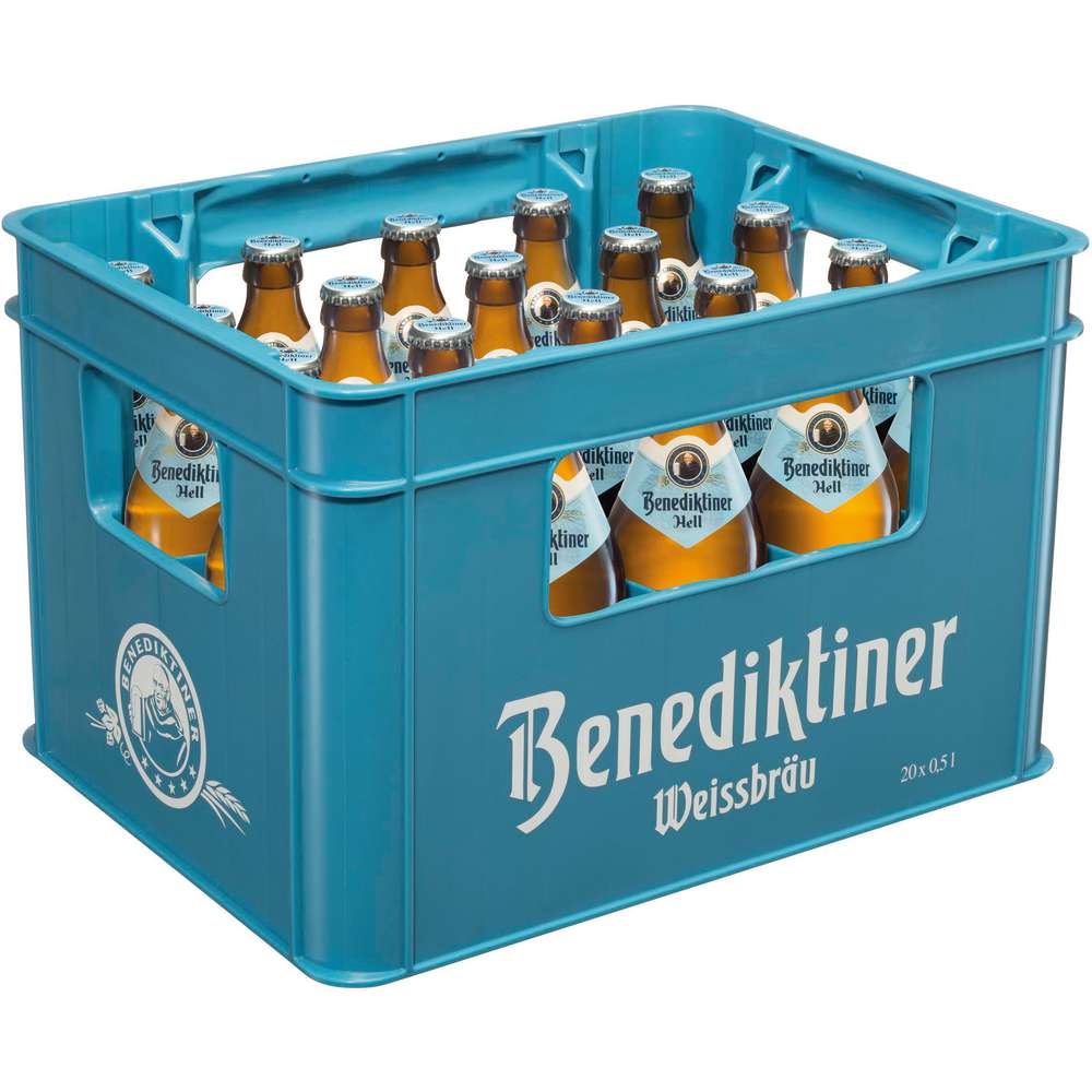 Produktabbildung Benediktiner Helles Bier, 5 % (20x 0,500 Liter)