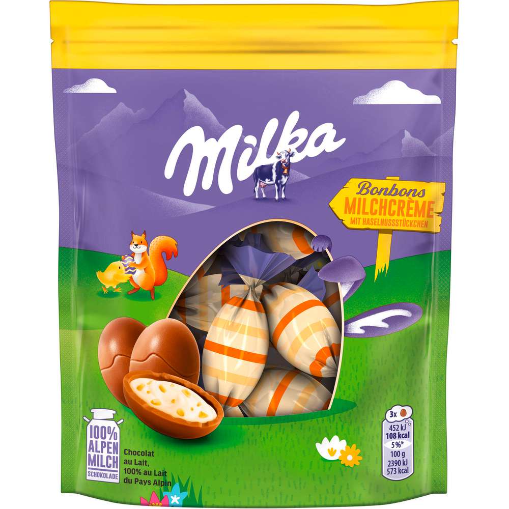 Produktabbildung Milka Schokoeier, Milchcreme