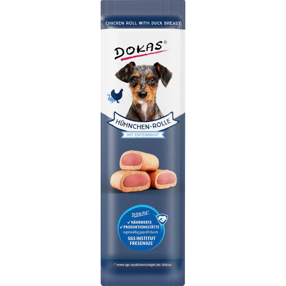 Produktabbildung Dokas Hunde-Snack Rolle, Huhn-Ente