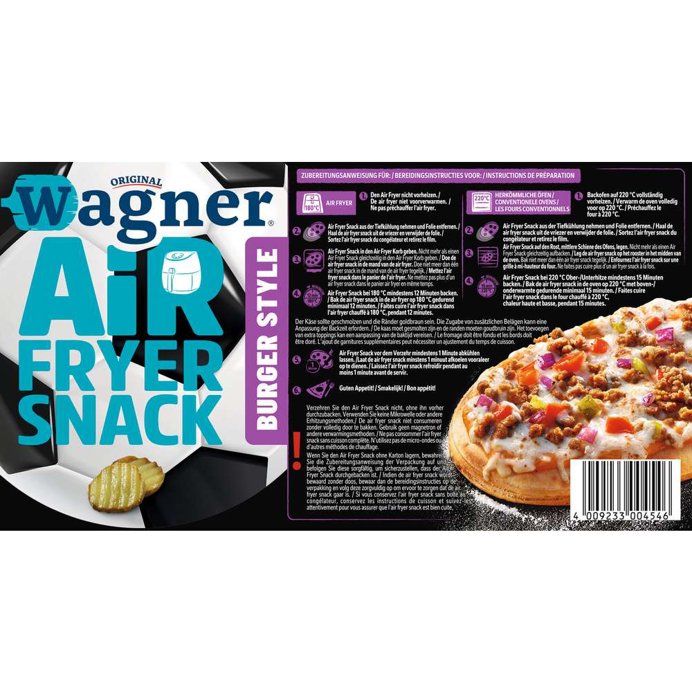 Produktabbildung Wagner Airfryer Snack Burger Style, tiefgekühlt