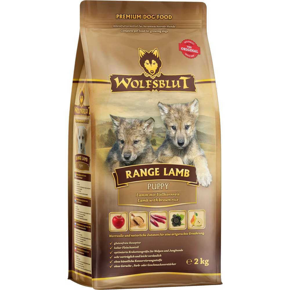 Produktabbildung Wolfsblut Hunde-Trockenfutter Range Lamb Puppy Lamm/Vollkornreis