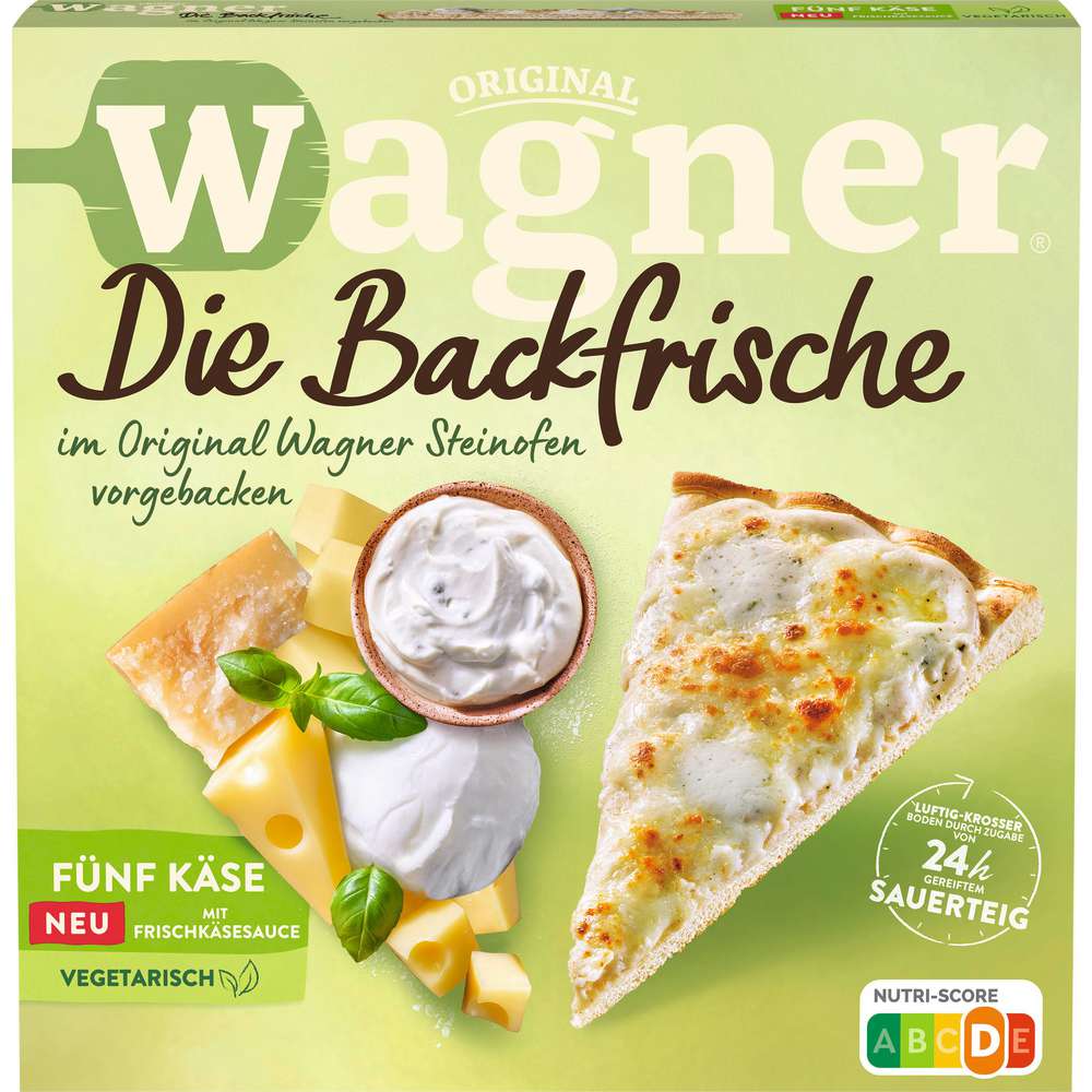 Produktabbildung Wagner Die Backfrische Pizza Fünf Käse, tiefgekühlt