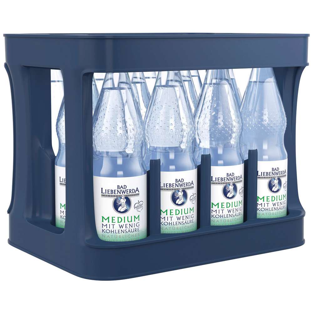 Produktabbildung Bad Liebenwerda Mineralwasser, Medium (12x 1,000 Liter)